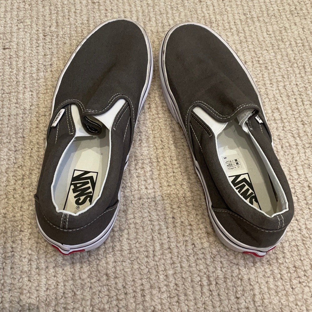 Gray Vans slip on shoes size 8.5 men’s.
